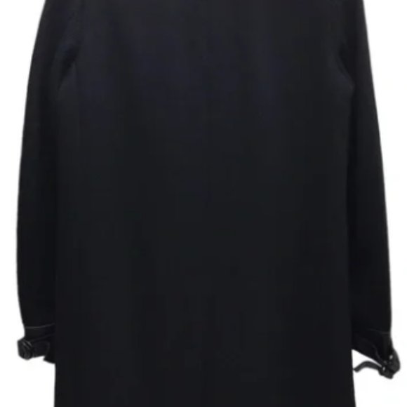 VINCE BLACK WOOL COAT WITH LAMB LEATHER TRIM.  SIZE 8/FITS SIZE 12 - Picture 13 of 13